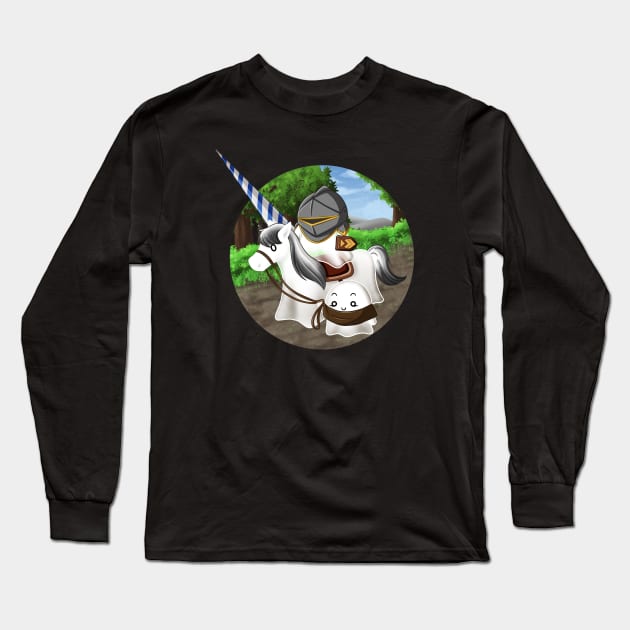 Kawaii Ghosts - Knight and his Squire Long Sleeve T-Shirt by Chiisa